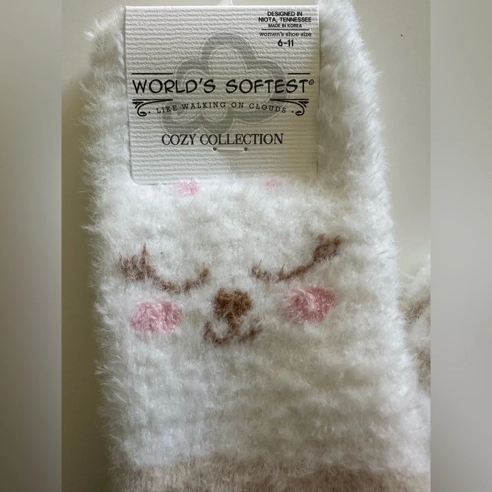 Worlds Softest Socks Cozy Collection Bunny Socks Rabbit Stripes Size 6-11